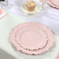 20-Pack 7" Plastic Dessert Plates – Blush Reef Design Appetizer Salad Party Plates – Elegant Disposable Tableware