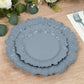 20-Pack 7" Plastic Dessert Plates – Dusty Blue Reef Design Appetizer Salad Party Plates – Elegant Disposable Tableware
