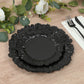 20-Pack 7" Plastic Dessert Plates – Black Reef Design Appetizer Salad Party Plates – Elegant Disposable Tableware