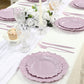 20-Pack 7" Plastic Dessert Plates – Lavender Lilac Reef Design Appetizer Salad Party Plates – Elegant Disposable Tableware