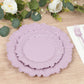 20-Pack 7" Plastic Dessert Plates – Lavender Lilac Reef Design Appetizer Salad Party Plates – Elegant Disposable Tableware