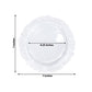 Pearl white dessert plates with elegant reef design for parties.