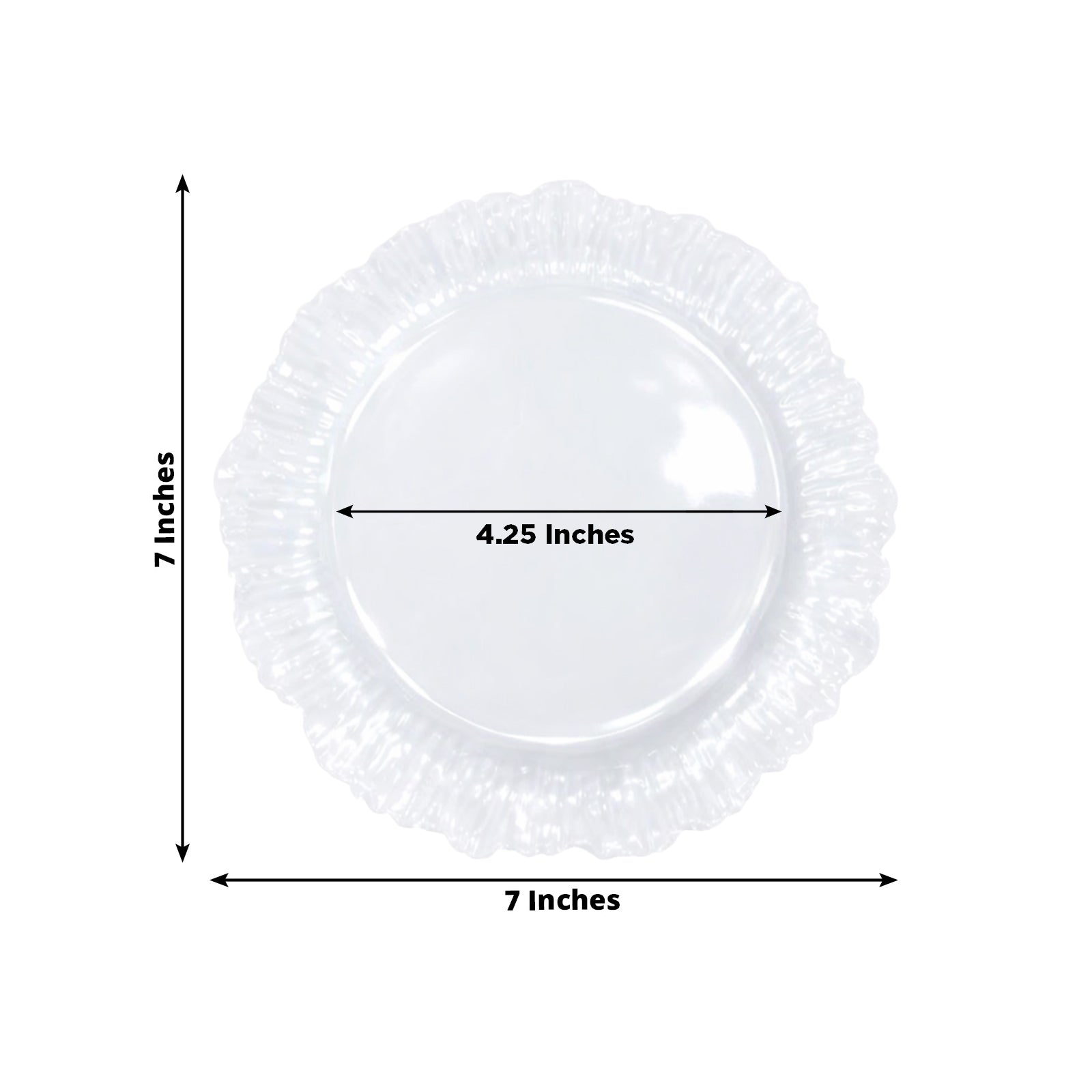 Pearl white dessert plates with elegant reef design for parties.