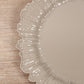 20-Pack 7" Plastic Dessert Plates – Taupe Reef Design Appetizer Salad Party Plates – Elegant Disposable Tableware