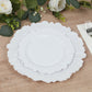20-Pack 7" Plastic Dessert Plates – White Reef Design Appetizer Salad Party Plates – Elegant Disposable Tableware
