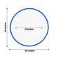 10 Pack Clear Regal Disposable Party Plates With Blue Rim, 10" Round Plastic Dinner Plates