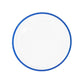 10 Pack Clear Regal Disposable Party Plates With Blue Rim, 10" Round Plastic Dinner Plates
