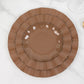 10 Pack 6" Heavy Duty Disposable Salad Plates with Gold Ruffled Rim, Coffee Brown Disposable Round Dinnerware