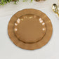 10 Pack 6" Gold Heavy Duty Disposable Salad Plates with Gold Ruffled Rim, Heavy Duty Disposable Appetizer Dessert Dinnerware