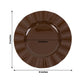Cinnamon brown heavy duty disposable dinner plates with gold ruffled rim.