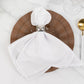 Coffee brown heavy-duty disposable dinner plate with gold ruffled rim.