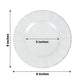 Pearl white ruffled rim dinner plate with gold edging, 9 inches in diameter.