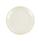 10 Pack Gold Glitter Clear Hammered Disposable Salad Plates, 7" Round Disposable Appetizer Dessert Plates With Gold Rim