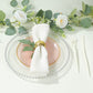 10 Pack Transparent Blush Hammered Plastic Salad Plates with Gold Rim, 7" Round Disposable Appetizer Dessert Plates