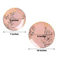 Set of 20 Dusty Rose Plastic Dinner Dessert Plates With Metallic Gold Floral Design, Disposable Round Party Plates - 8",10"