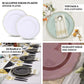 Elegant scalloped plastic dinner plates in various colors for stylish dining.