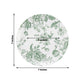 10-Pack French Toile Plastic Salad Plates – Sage Green & White Floral, 7" Round Disposable Dessert P