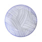10 Pack White Blue Wave Brush Stroked Disposable Party Plates, Round Plastic Dinner Plates - 10"
