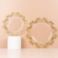 10 Pack Clear Gold European Style Disposable Salad Plates With Scalloped Rim, Vintage Baroque Plastic Appetizer Dessert Plates - 8"