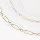 20 Pack Clear Plastic Dinner Plates, 10" Round with Gold Interlocking Chain Rim - Disposable Party P