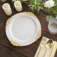 Disposable White Plates With Gold Embossed Rim 10 Pack 10 Inch
