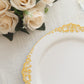 Disposable White Plates With Gold Embossed Rim 10 Pack 10 Inch