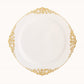 Disposable White Plates With Gold Embossed Rim 10 Pack 10 Inch