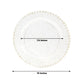 10-Pack Plastic 10" Round Dinner Plates in Clear Gold Glittered with Beaded Rim - Disposable Party Plates for Banquets & Festive Occasions