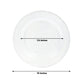 10-Pack Plastic 10" Round Dinner Plates in Clear Silver Glittered with Beaded Rim - Disposable Party Plates for Banquets & Festive Occasions