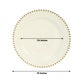 10-Pack Plastic 10" Round Dinner Plates in Ivory with Gold Beaded Rim - Disposable Party Plates for Banquets & Festive Occasions