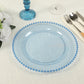 10-Pack Plastic 10" Round Dinner Plates with Beaded Rim