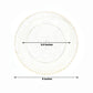 10-Pack Clear Gold Glittered Plastic Dessert Plates – 8" Round with Beaded Rim, Disposable for Parties & Events