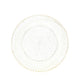 10-Pack Clear Gold Glittered Plastic Dessert Plates – 8" Round with Beaded Rim, Disposable for Parties & Events
