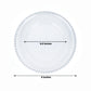 10-Pack Clear Silver Glittered Plastic Dessert Plates – 8 " Round with Beaded Rim, Disposable for Parties & Events