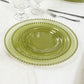 10-Pack Transparent Dusty Sage Green Plastic Dessert Plates – 8" Round with Beaded Rim, Disposable for Parties & Events