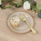 10-Pack Taupe Plastic Dessert Plates – 8" Round with Gold Beaded Rim, Disposable for Parties & Events
