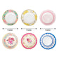 24 Pack Vintage Mixed Floral Party Snack Bowls With Scalloped Edge, 7" Round Disposable Dessert Salad Paper Bowls - 300GSM