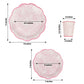 75 Pcs Pink Vintage Floral Paper Party Supplies Kit, Disposable Plates Cups Combo Pack