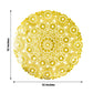Metallic gold 12-inch round paper lace doily placemat.