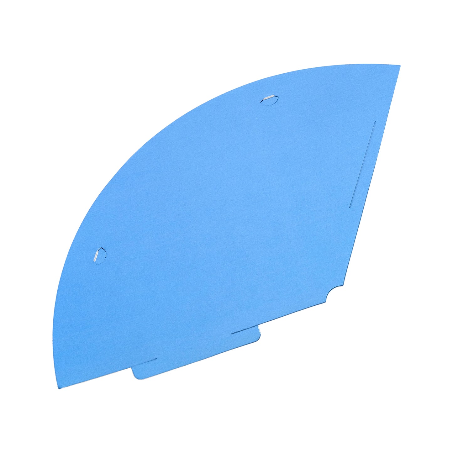 Blue metallic foil cone party hat, pre-strung for birthdays.