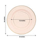 25-Pack Paper 10" Round Dinner Plates in Blush Sunray Design with Gold Rim - Disposable Heavy Duty 350GSM Party Plates