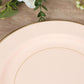25-Pack Paper 10" Round Dinner Plates in Blush Sunray Design with Gold Rim - Disposable Heavy Duty 350GSM Party Plates