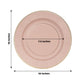 25-Pack Paper 10" Round Dinner Plates in Dusty Rose Sunray Design with Gold Rim - Disposable Heavy Duty 350GSM Party Plates