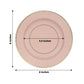 25-Pack Paper 8" Round Dessert Plates in Dusty Rose Sunray Design with Gold Rim - Disposable Heavy Duty 350GSM Appetizer Salad Plates