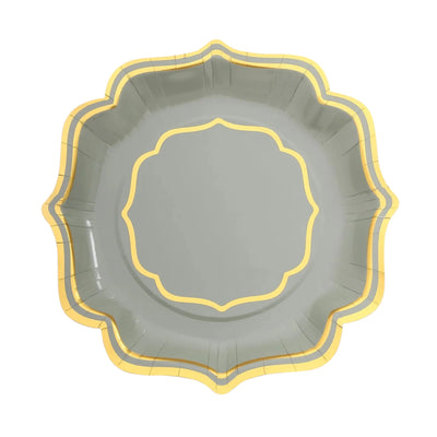 Elegant Design with Scalloped Gold Rim