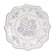 White | lavender damask floral