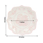 25-Pack Paper Dinner Plates in White Pink Damask Floral Pattern & Scallop Rim - Stylish Disposable 300GSM Floral Party Plates 10"