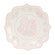 White | pink damask floral