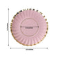 50 Pack 3.5" Gold Scalloped Rim Mini Dessert Plates in Blush, Disposable Round Paper Party Tapas Plates - 250 GSM