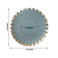 50 Pack 3.5" Gold Scalloped Rim Mini Dessert Plates in Dusty Blue, Disposable Round Paper Party Tapas Plates - 250 GSM